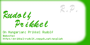 rudolf prikkel business card